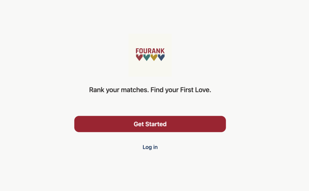 Fourank signup screen